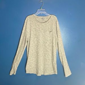 Plain Grey Long Sleeved T-Shirt by Hollister